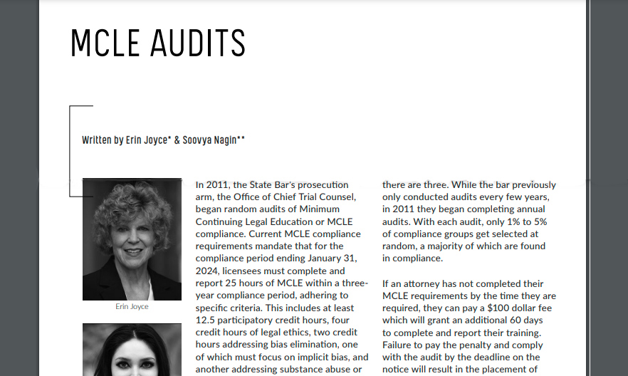 MCLE AUDITS